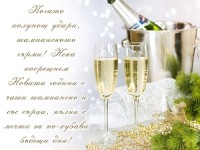 Когато полунощ удари, шампанското гърми! Нека посрещнем Новата година с чаши шампанско и със сърца, пълни с мечти за по-хубави бъдещи дни!