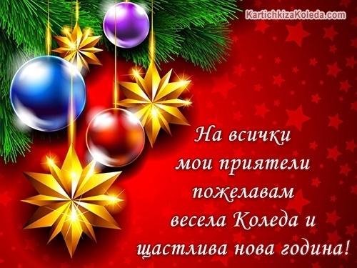 На всички мои приятели пожелавам весела Коледа и щастлива нова година!